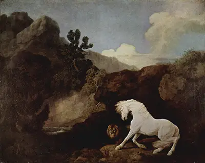 A Horse Frightened by a Lion George Stubbs